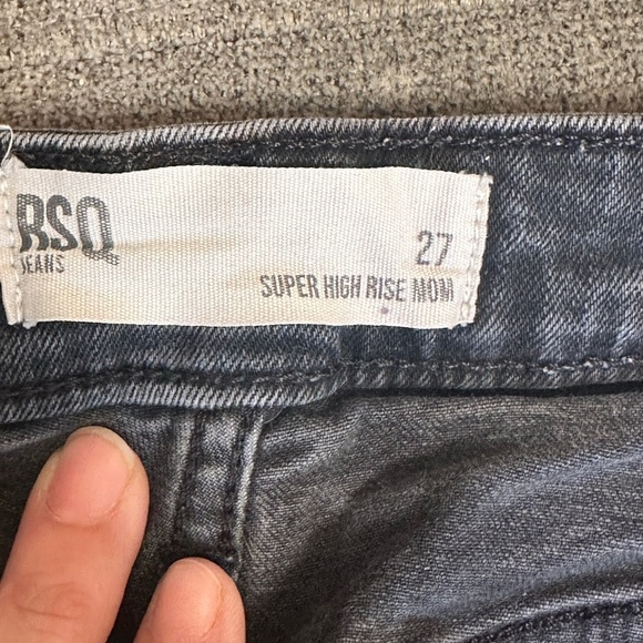 Black Denim Women's Shorts - Picture 2 of 4